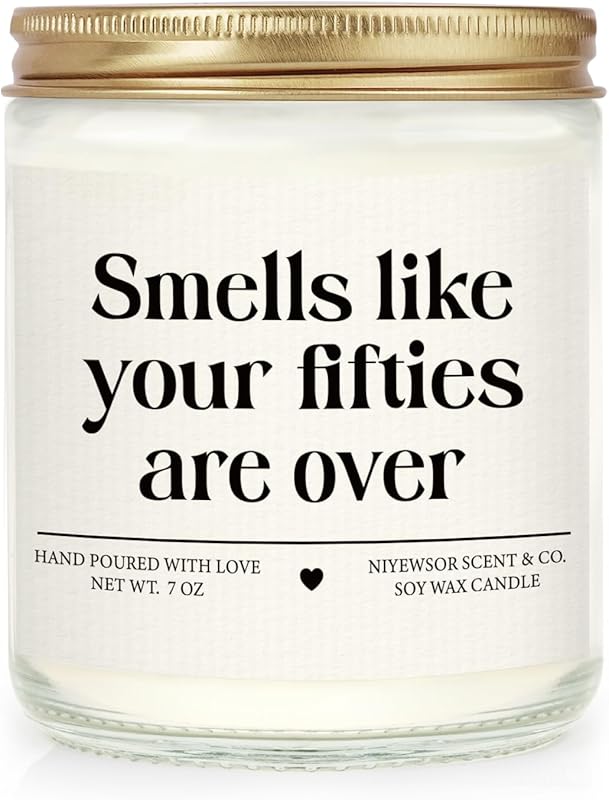 Niyewsor 60th Birthday Gifts for Women Men, Sixty Birthday Candle, 196