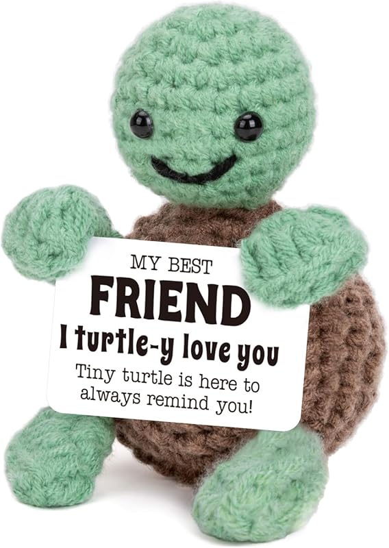 Mini Funny Turtle Best Friend Friendship Gifts for Women Men, Galentin