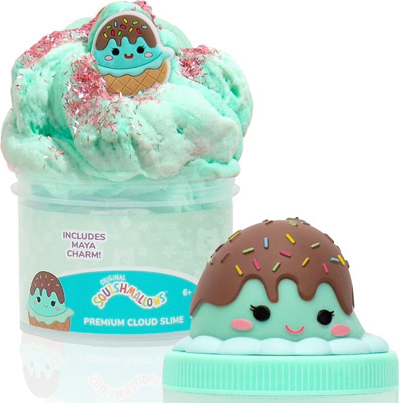 Chocolate Scented Cloud Slime with Squishmallow Topper Sensory Toy for