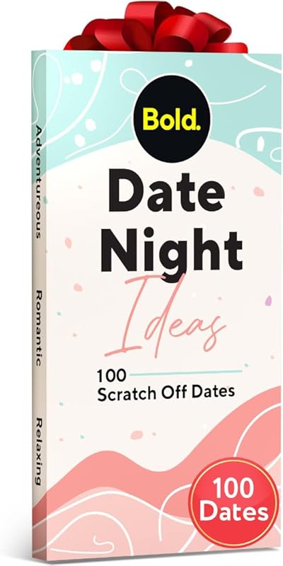 Bold. 100 Scratch Off Date Night Ideas Cards - Romantic Couple Gifts -