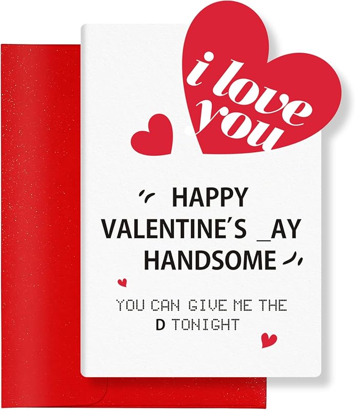 Funny Valentine's Day Card for Men, Perfect Gift for Your Husband or B