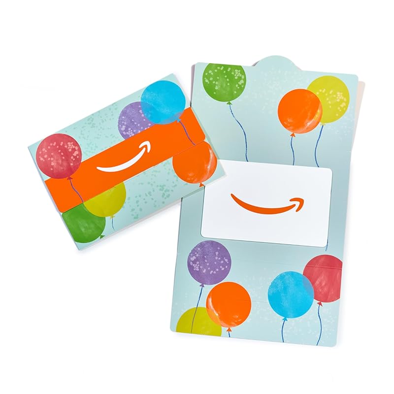 Amazon Physical Gift Card with Celebration Design - Mailed Delivery Ma