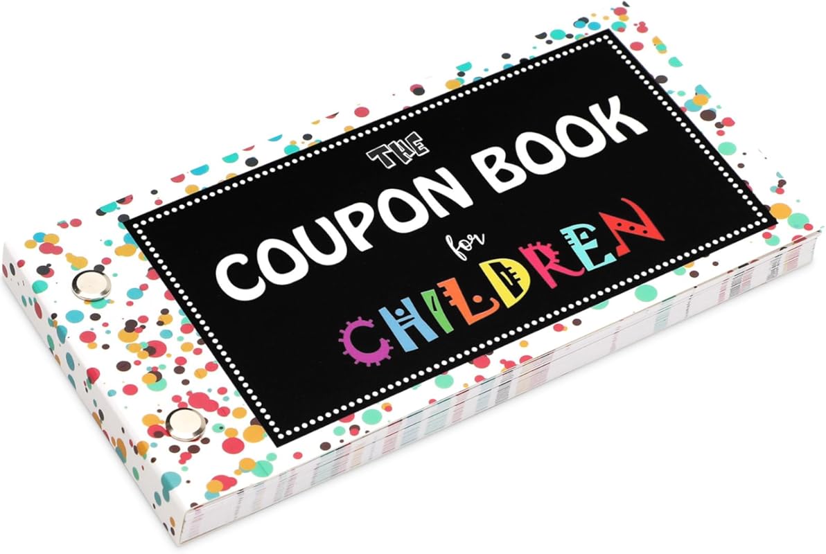 Coupon Book for Kids, 30 Blank Fillable Gift Vouchers for Boys and Gir