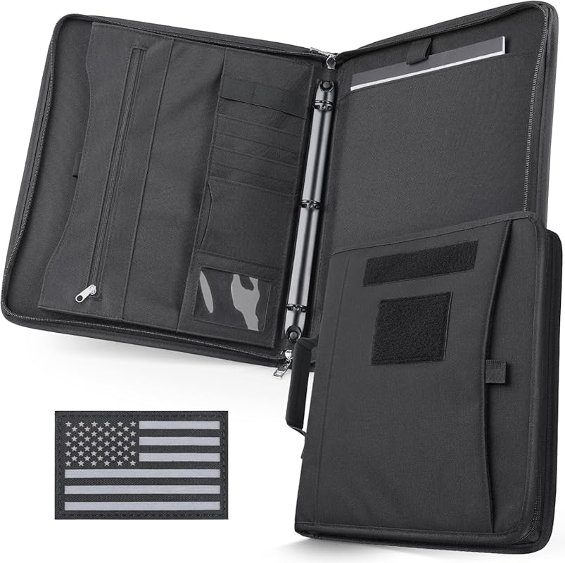 Livans Detachable 3-Ring Portfolio Binder with Zipper, A4 Paper and Ha