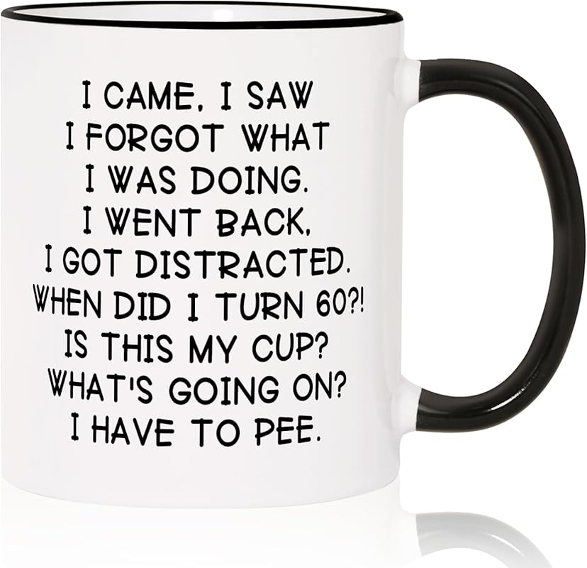 Shqiueos Funny 60th Birthday Gifts for Women Men Mug 11oz, Gag 60 Year