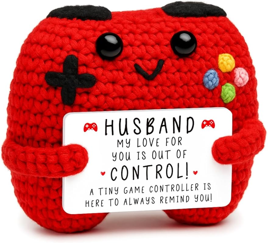 Handmade crochet game controller gift for husband, Valentine's Day or 