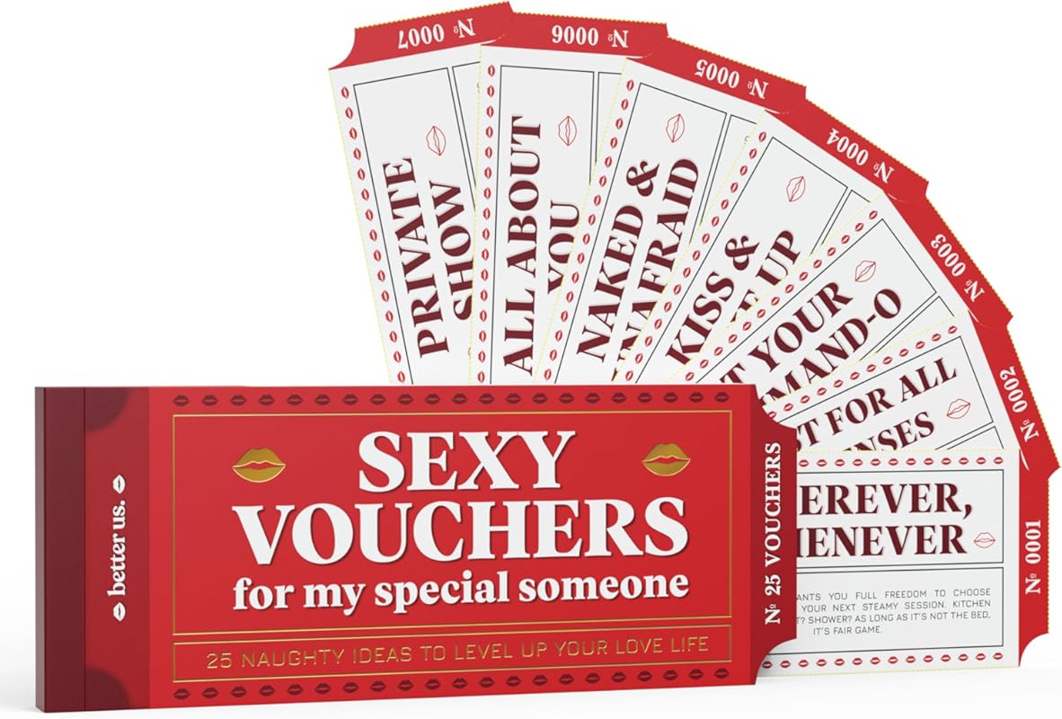 Flirty Couples Voucher Book with 25 Intimate Challenges for Date Night