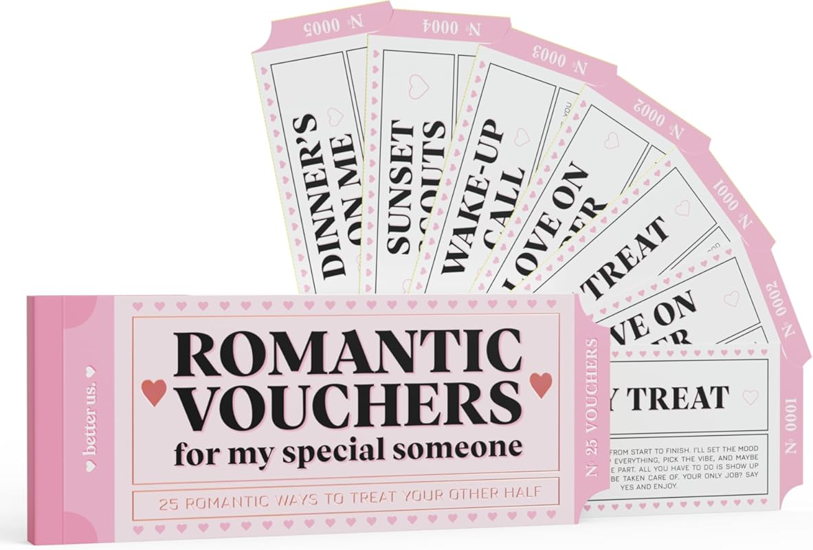 BETTER US 25 Romantic Couples Vouchers – Love Coupons for Him or Her |