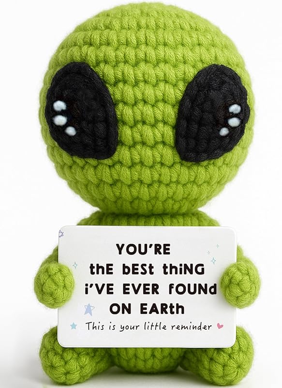 Unique Valentines Gifts for Him Her Boyfriend Girlfriend Crochet Alien