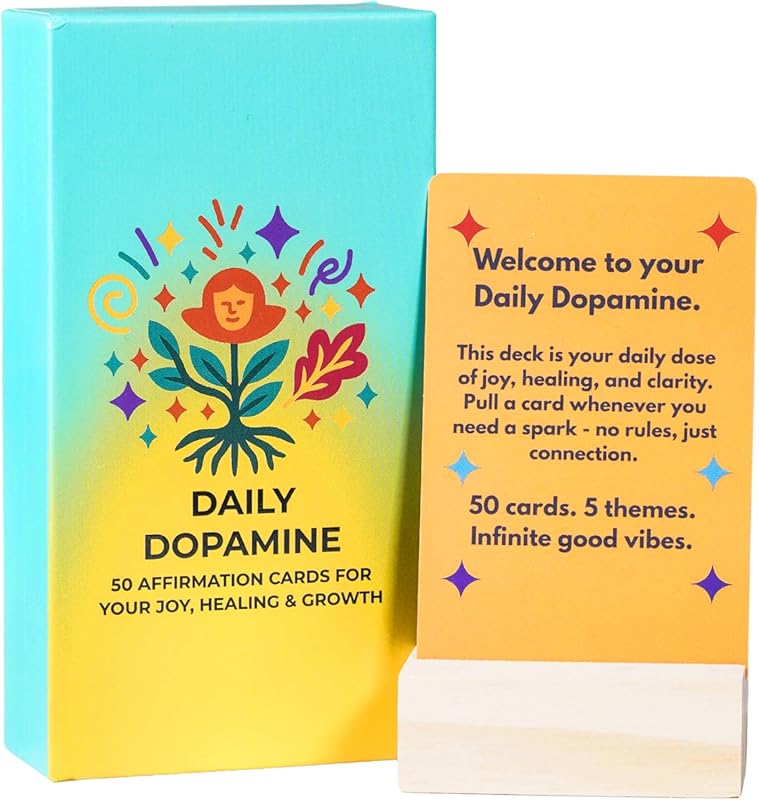 Daily Dopamine Affirmation Cards, 50 Positive Mindfulness Cards for Te