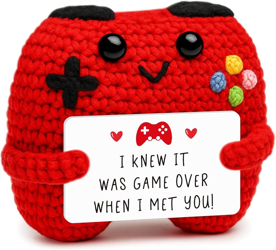 Handmade Crochet Game Controller, Birthday Gifts for Him Her, Romantic