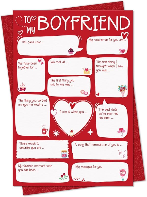 Personalized Fill-in-the-Blank DIY Valentine Card for Boyfriend with R