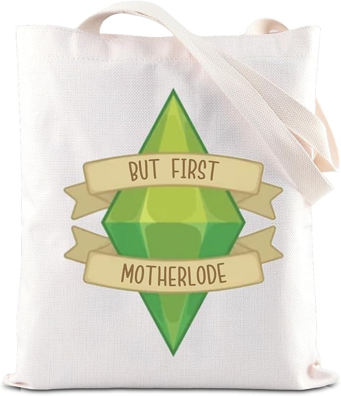 Sims 4 Tote Bag with 'But First Motherload' Quote