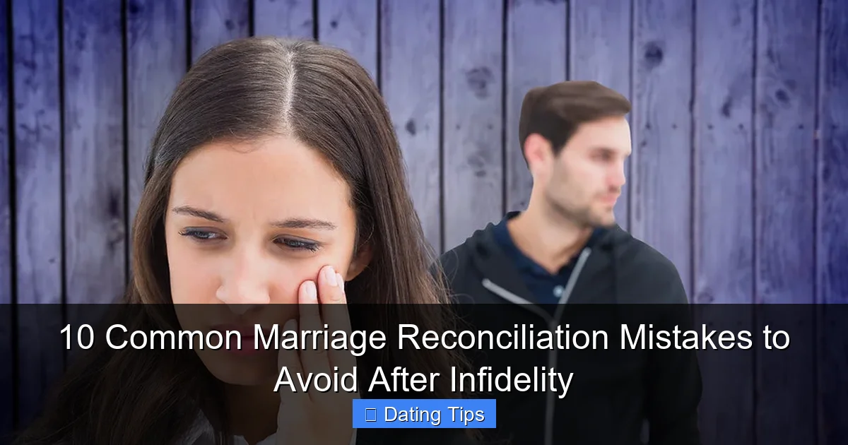 10 Common Marriage Reconciliation Mistakes to Avoid After Infidelity