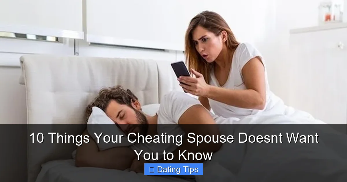 10 Things Your Cheating Spouse Doesnt Want You to Know