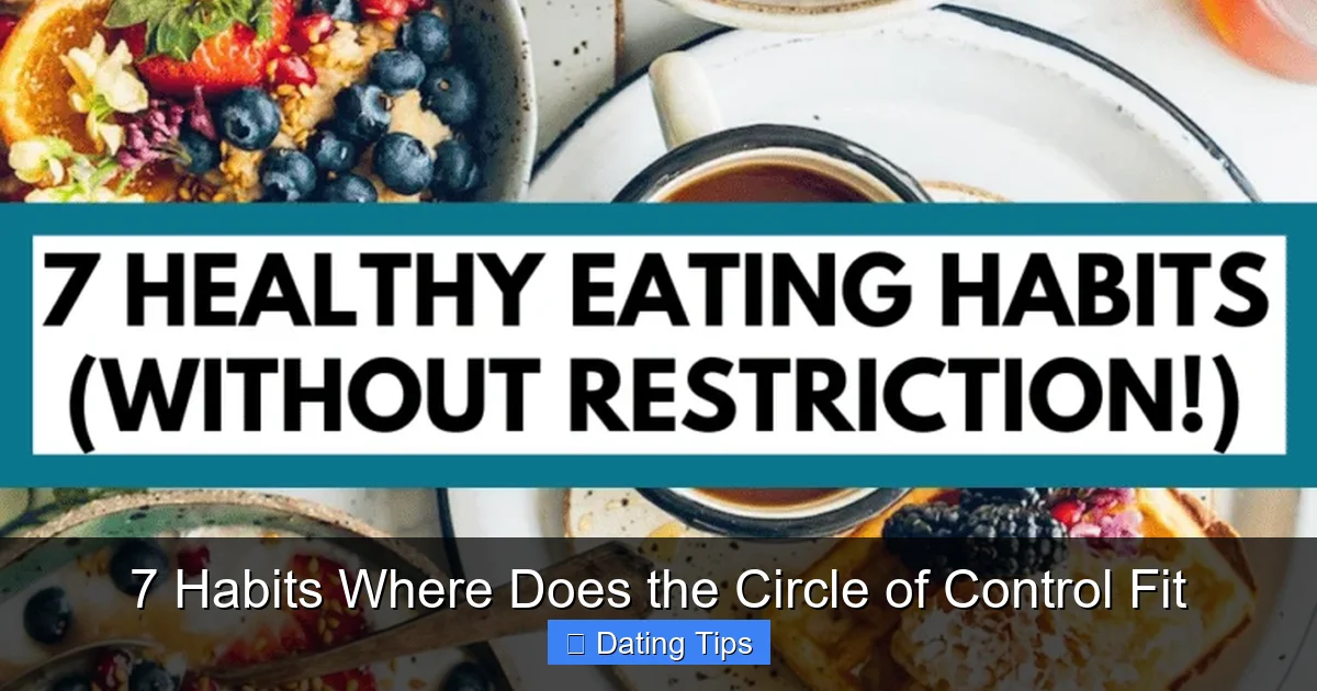 7 Habits Where Does the Circle of Control Fit