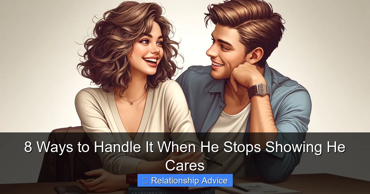 8 Ways to Handle It When He Stops Showing He Cares