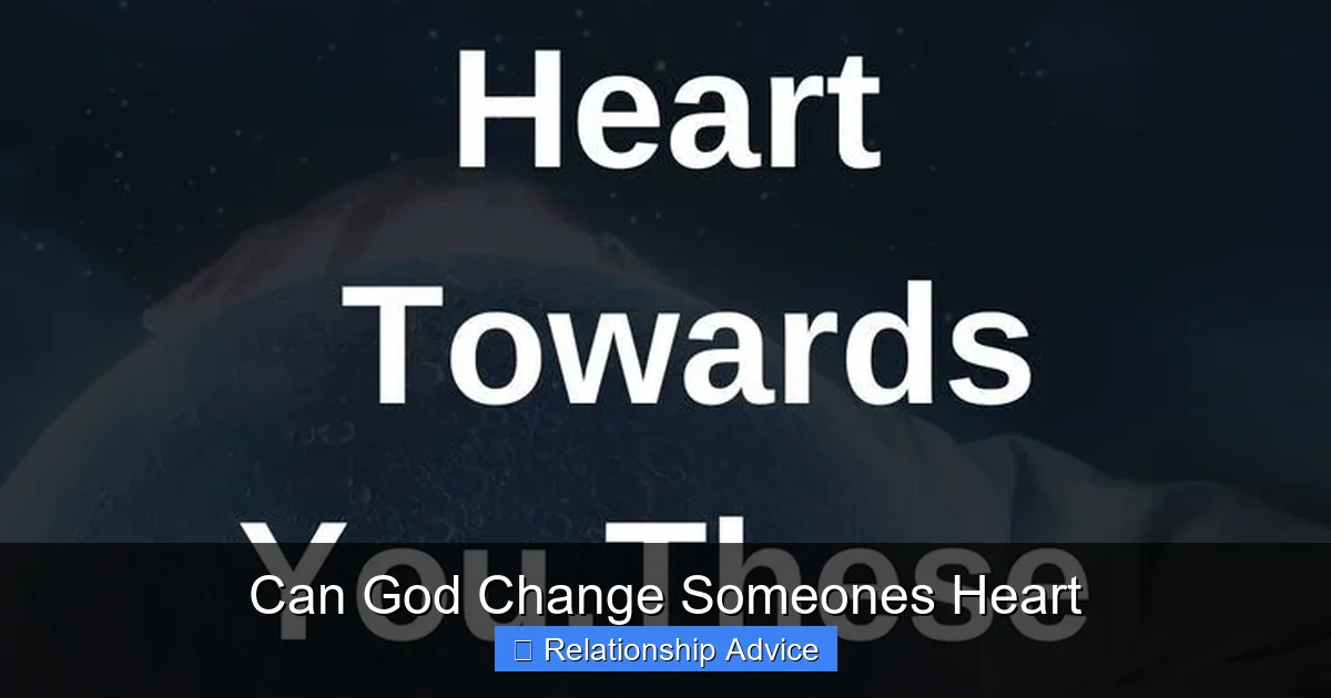 Can God Change Someones Heart