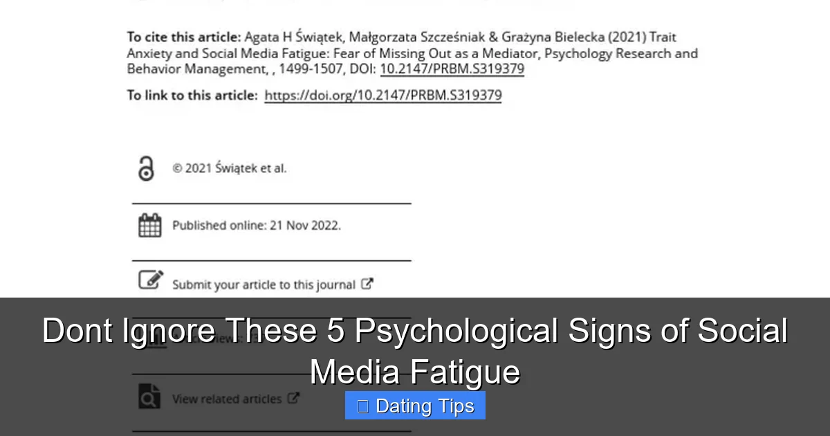 Dont Ignore These 5 Psychological Signs of Social Media Fatigue