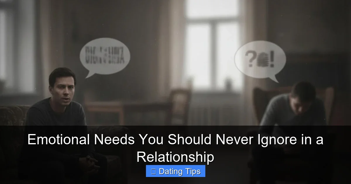 Emotional Needs You Should Never Ignore in a Relationship