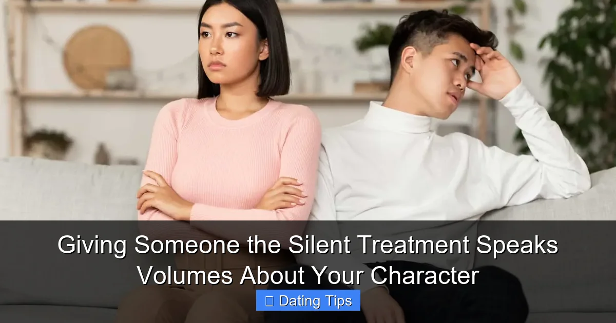Giving Someone the Silent Treatment Speaks Volumes About Your Character