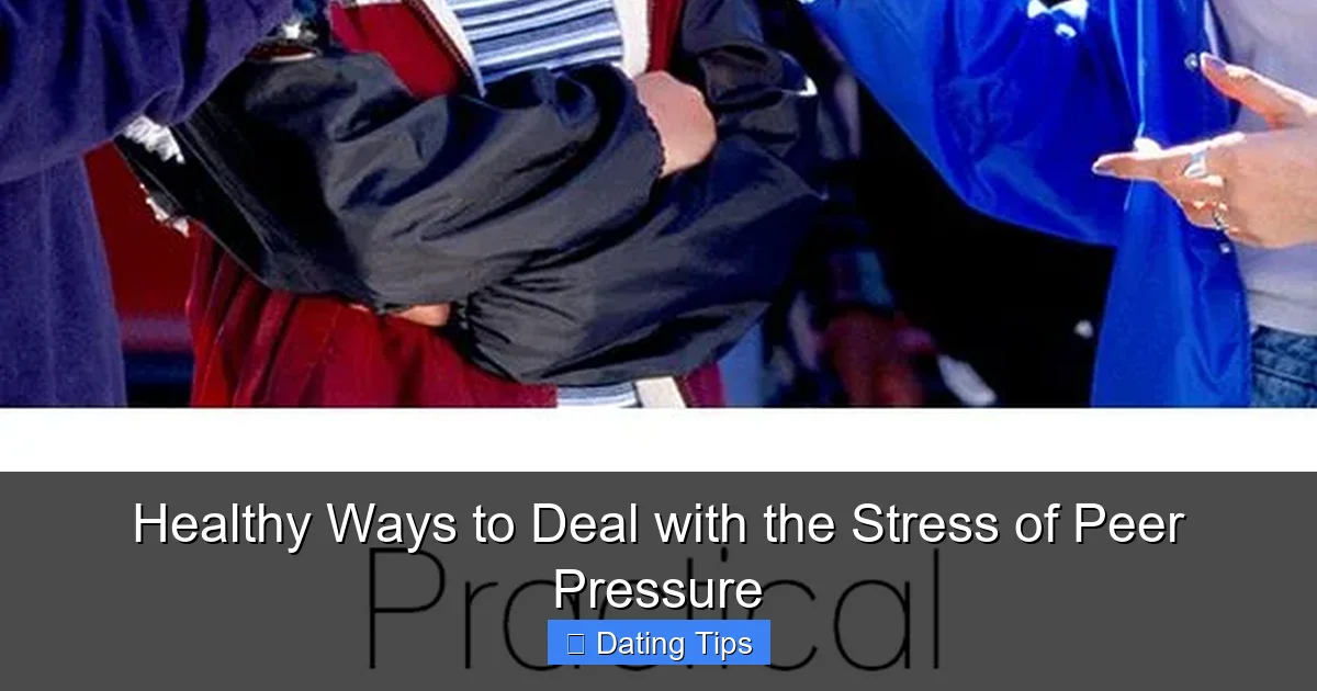 Healthy Ways to Deal with the Stress of Peer Pressure
