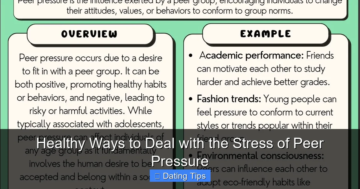 Healthy Ways to Deal with the Stress of Peer Pressure
