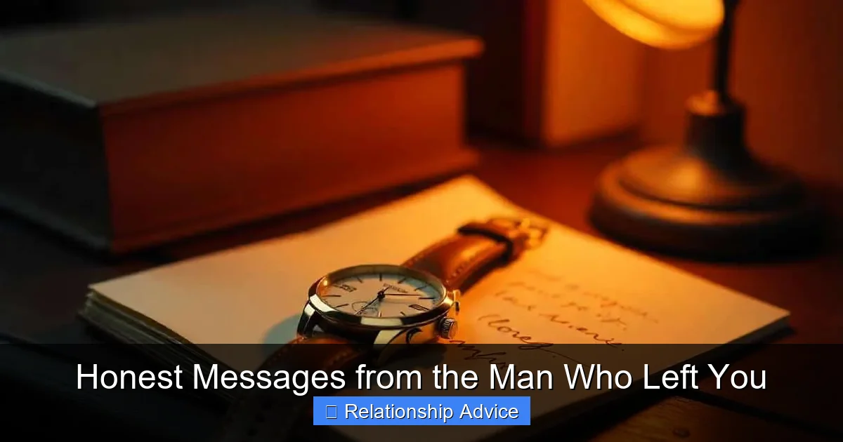Honest Messages from the Man Who Left You