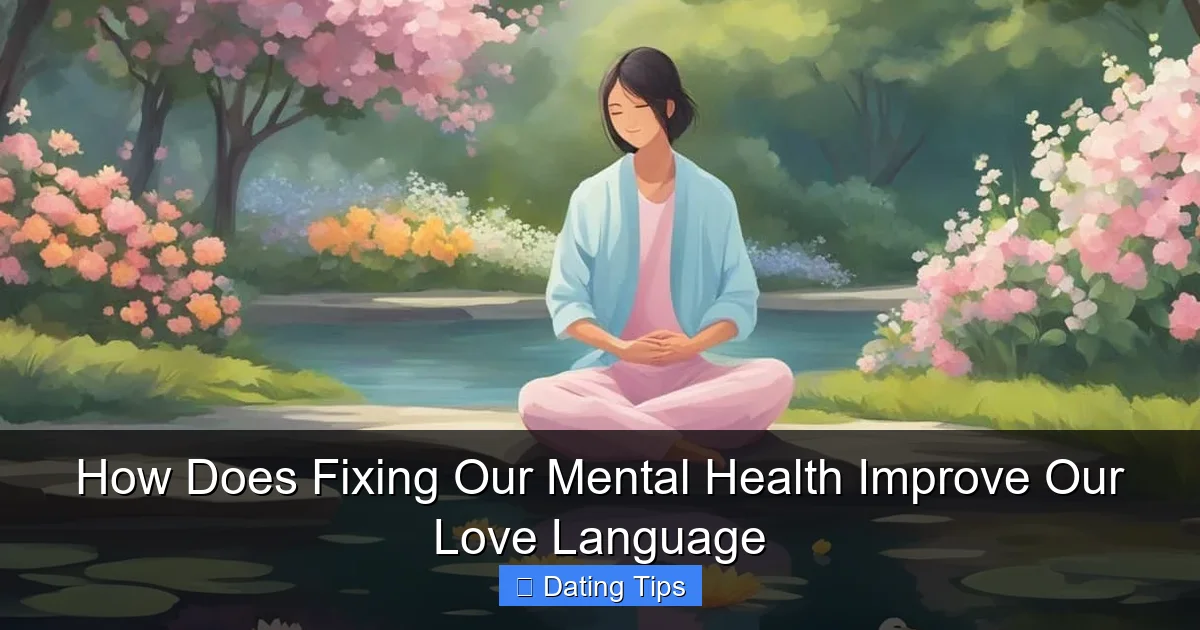 How Does Fixing Our Mental Health Improve Our Love Language