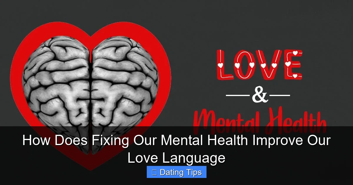 How Does Fixing Our Mental Health Improve Our Love Language