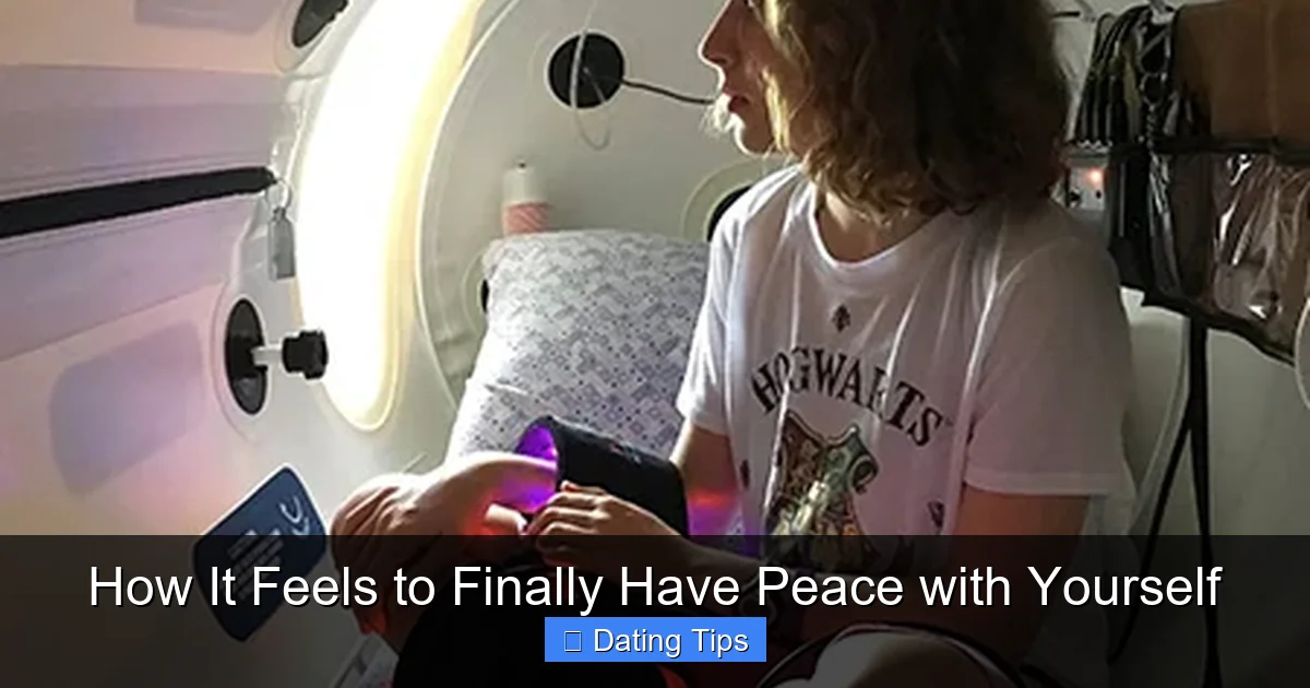 How It Feels to Finally Have Peace with Yourself