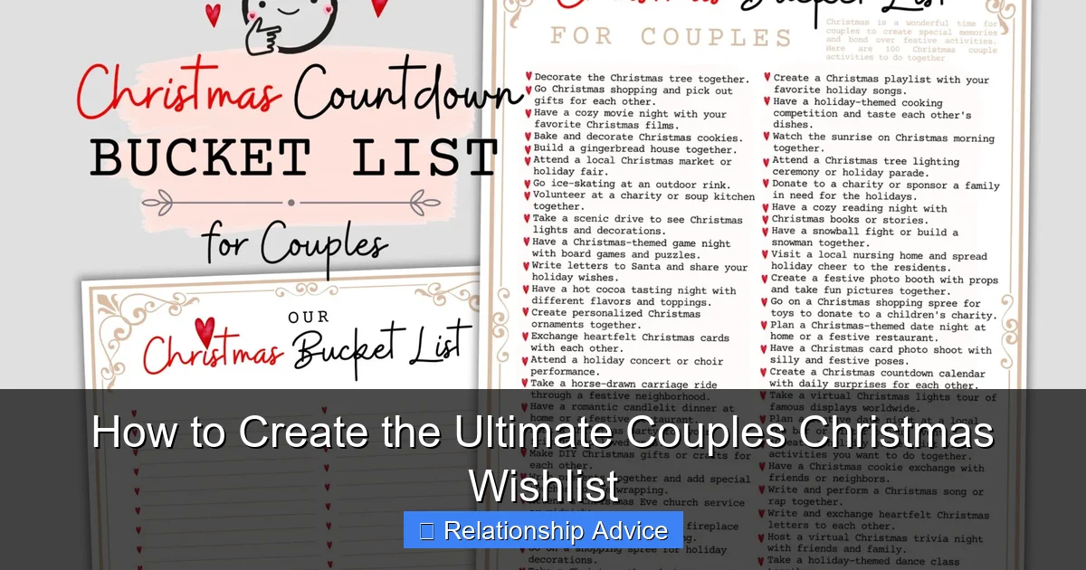 How to Create the Ultimate Couples Christmas Wishlist