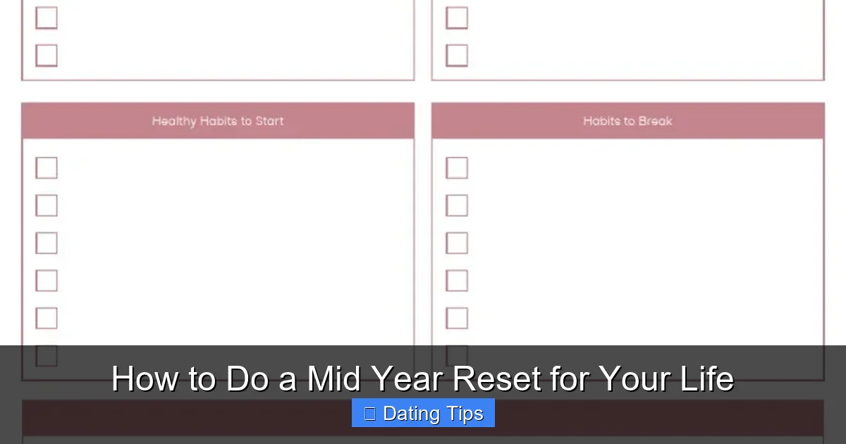 How to Do a Mid Year Reset for Your Life