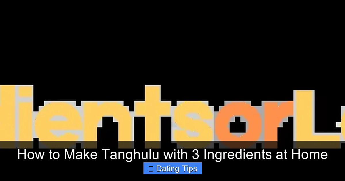 How to Make Tanghulu with 3 Ingredients at Home