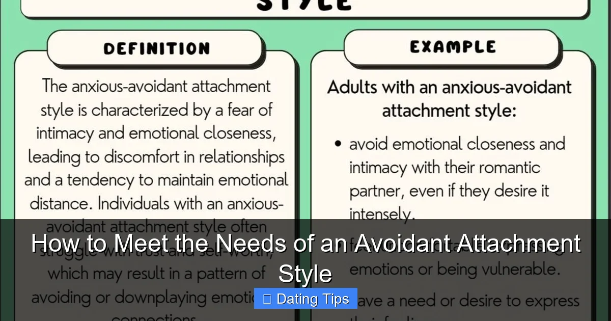 How to Meet the Needs of an Avoidant Attachment Style