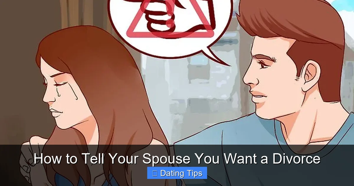 How to Tell Your Spouse You Want a Divorce
