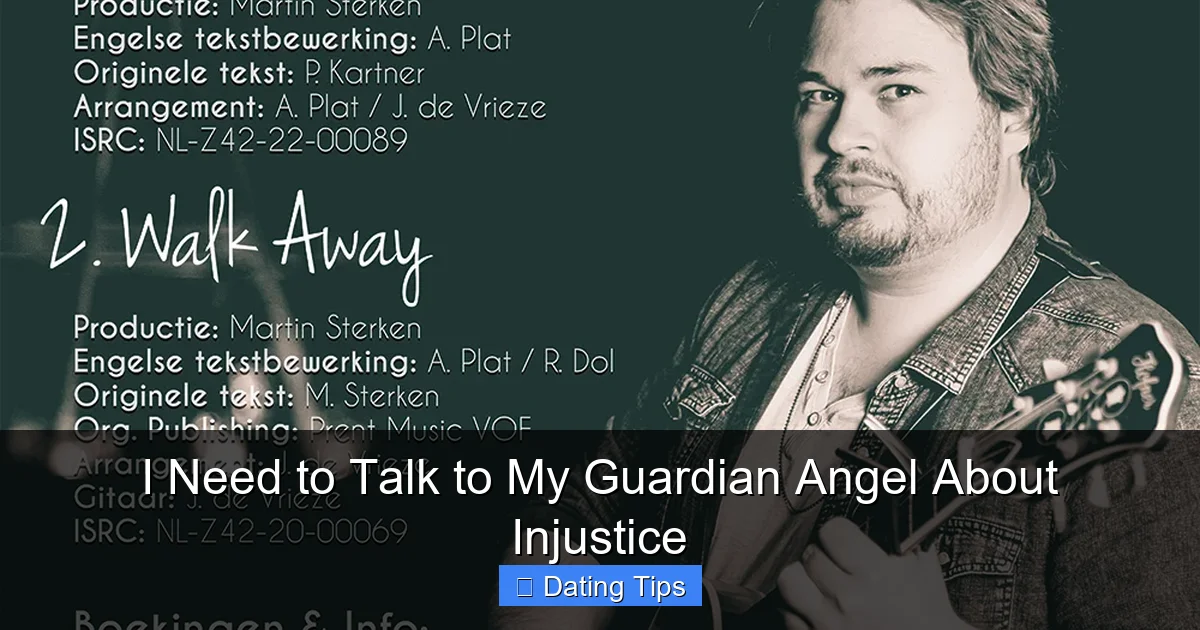 I Need to Talk to My Guardian Angel About Injustice