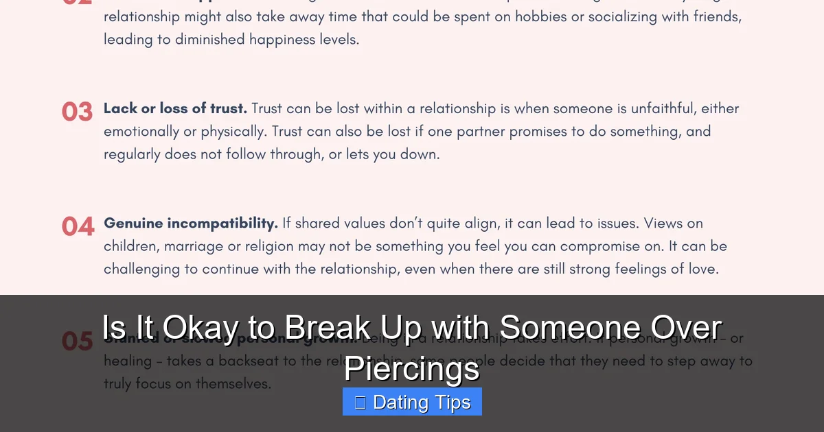 Is It Okay to Break Up with Someone Over Piercings