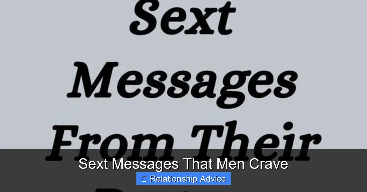 Sext Messages That Men Crave