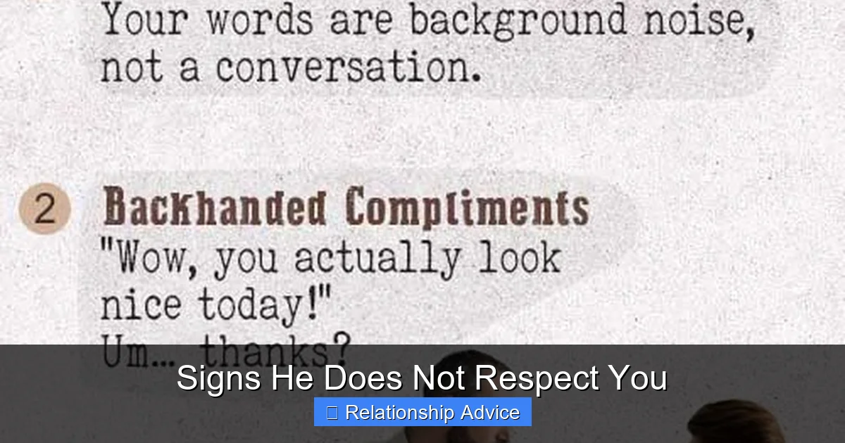 Signs He Does Not Respect You
