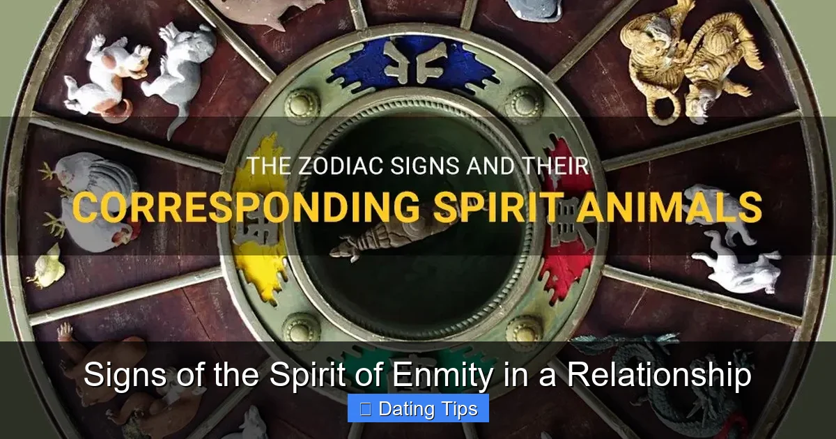 Signs of the Spirit of Enmity in a Relationship