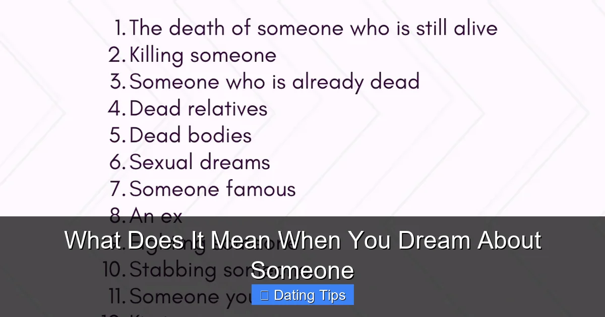 What Does It Mean When You Dream About Someone