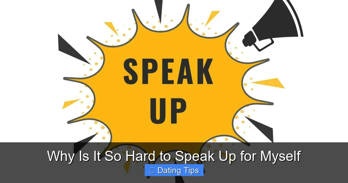 Why Is It So Hard to Speak Up for Myself