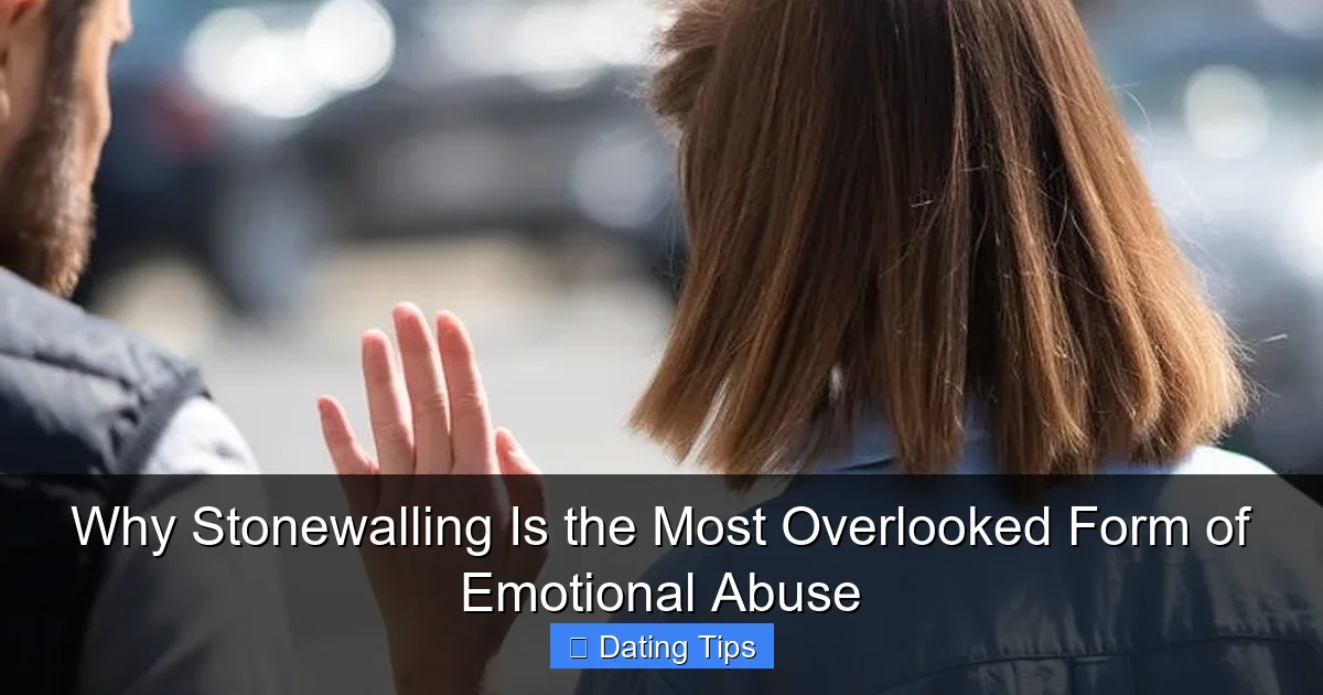 Why Stonewalling Is the Most Overlooked Form of Emotional Abuse