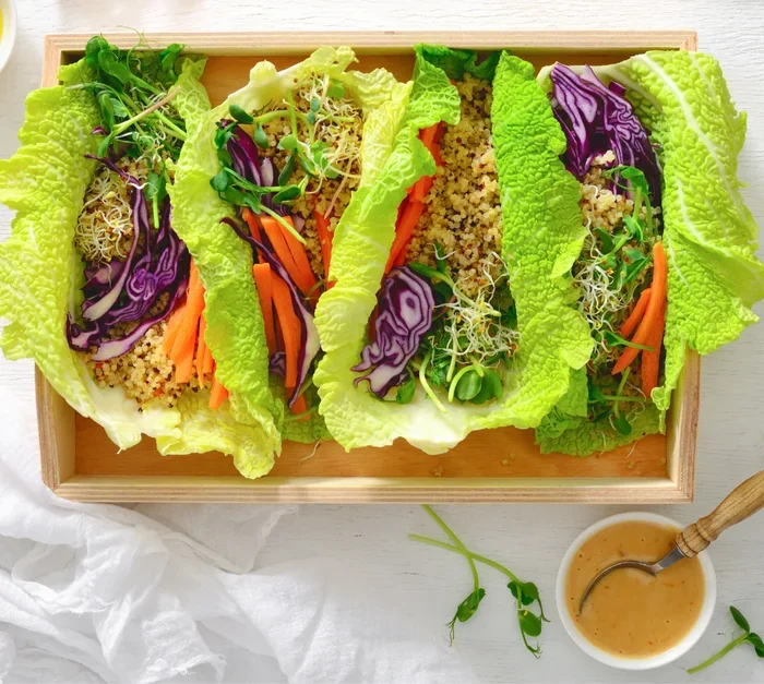 Healthy and Colorful Lettuce Wraps