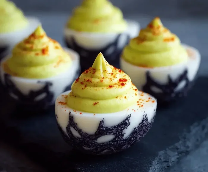 Creepy Deviled Eggs for Halloween