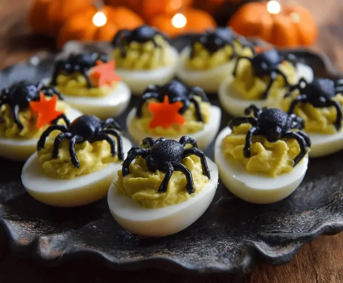 Creepy Deviled Eggs for Halloween