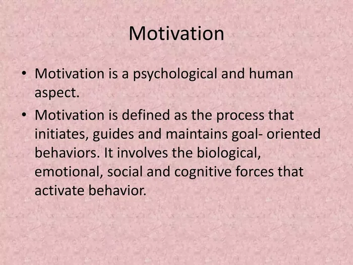 The Drive Reduction Theory