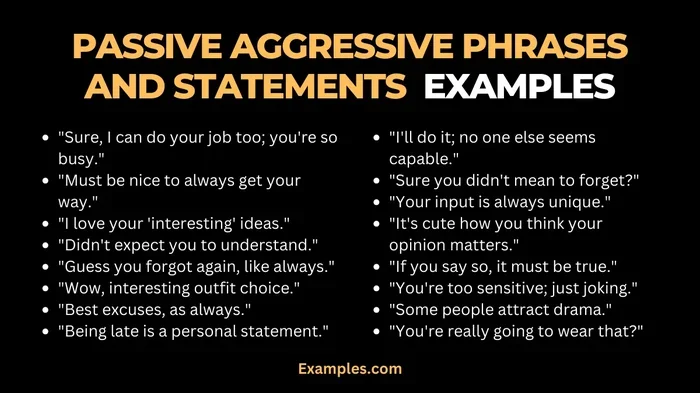 Phrases That Show Youre Dealing With A Passive Aggressive Person